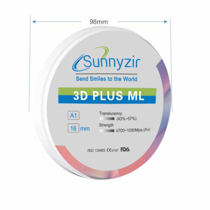 Sunnyzir 3D Pro—Multilayer Zirconia Disc Open System (98mm)